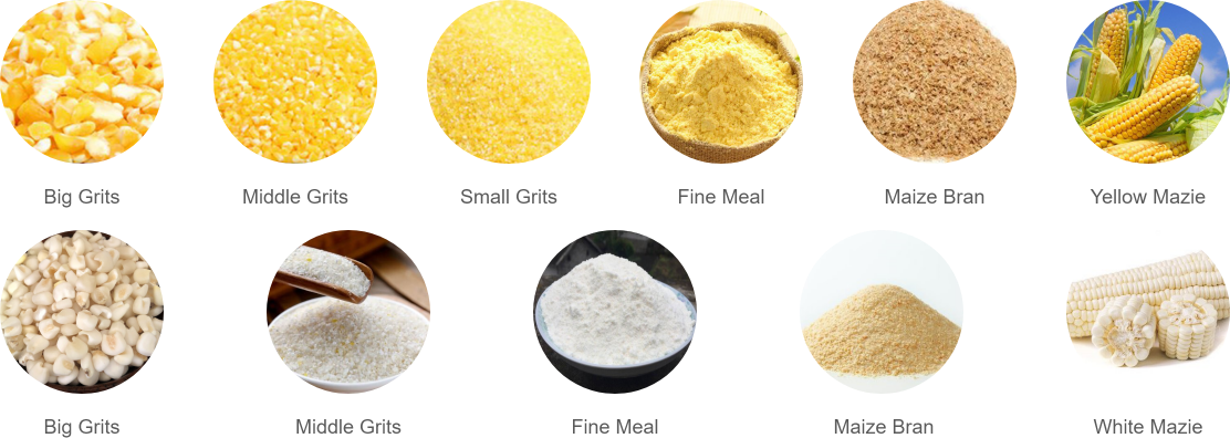 Customizable maize milling products