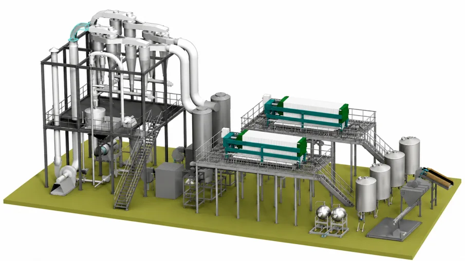 Cassava flour milling line